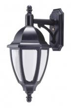 Wave Lighting S11VF-BK - EVERSTONE WALL LANTERN BLACKSTONE W/FROSTED LENS